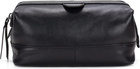 Patricia Nash Travel Toiletry Bag for Men - Moto Canvas Travel Case, Dopp Kit for Men, Waxed Cotton Canvas, Mens Toiletry Bag, Stylish Travel Case, Brushed Brass Hardware, Zipper Closure