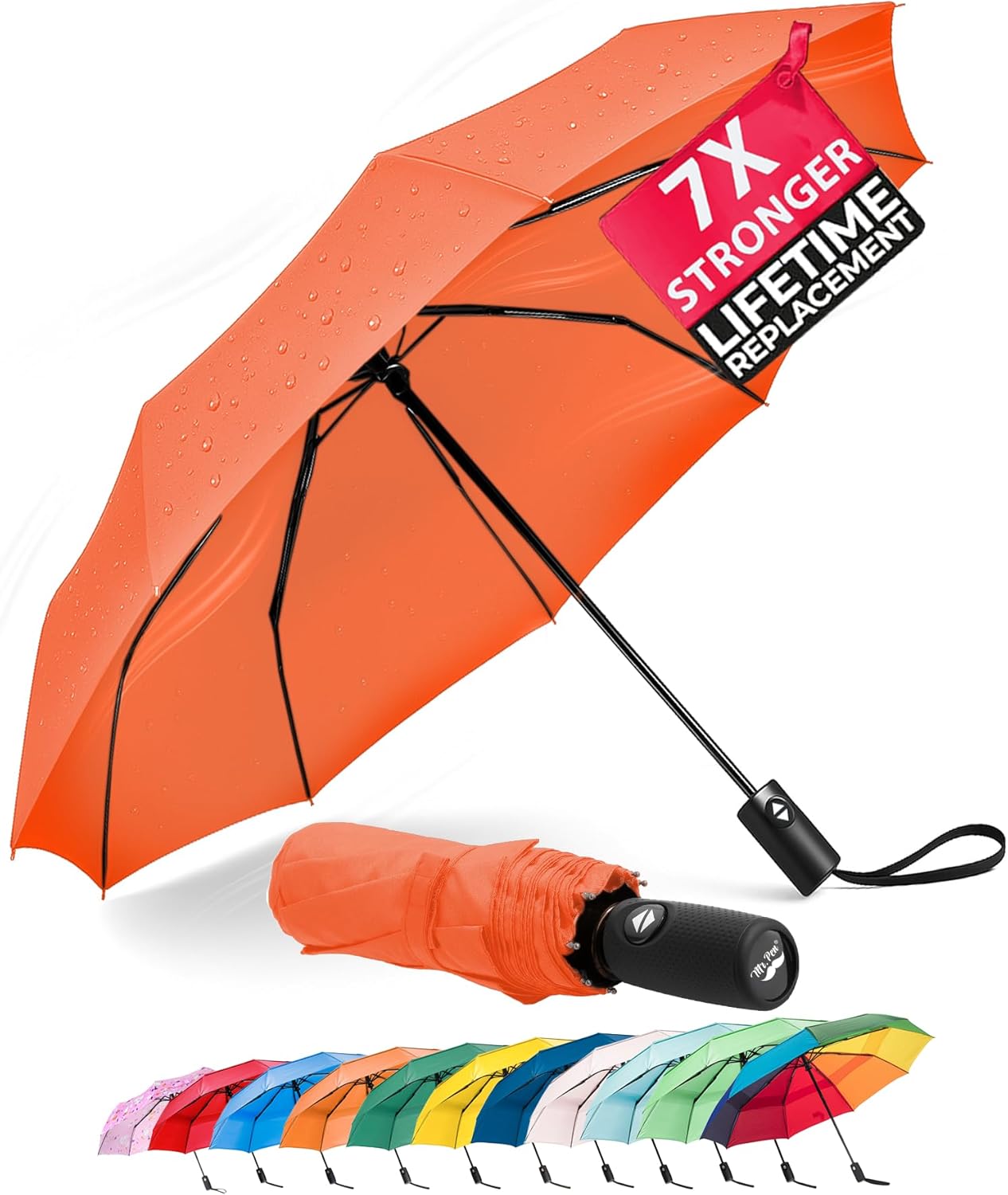 Mr. Pen- Windproof Travel Umbrella, Automatic Umbrellas for Rain, Compact