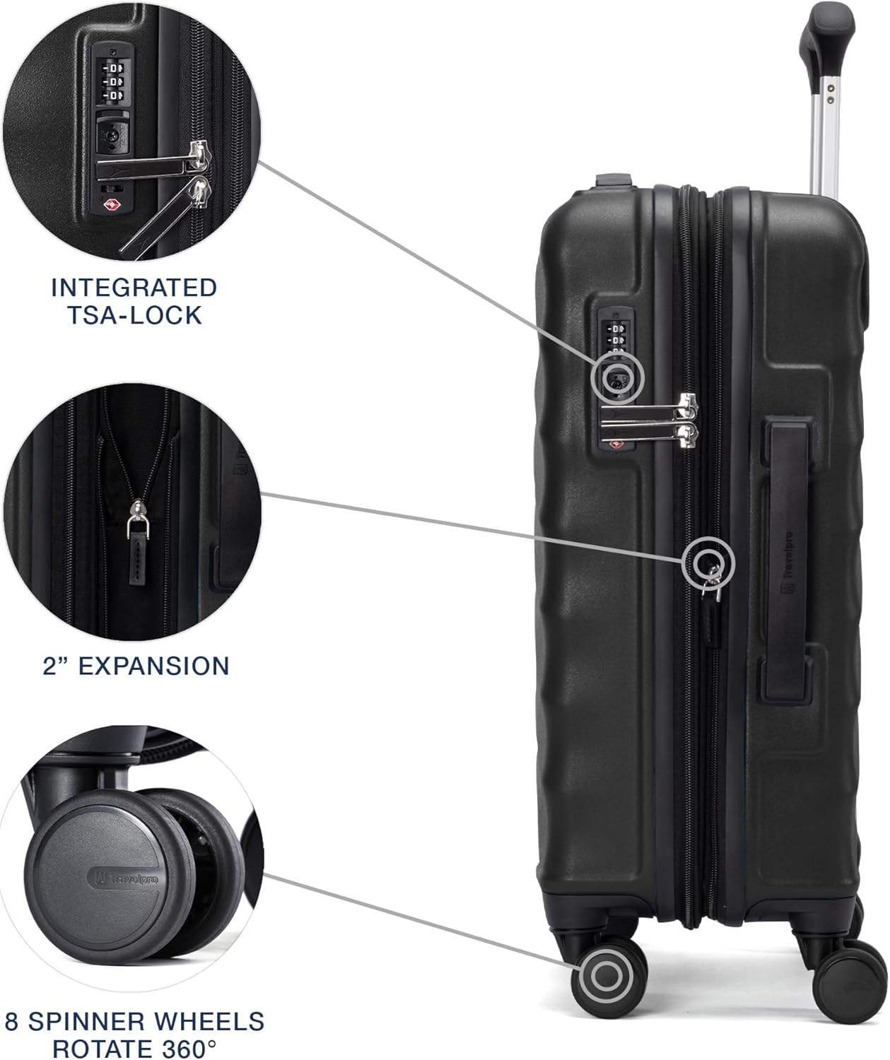Travelpro Maxlite Air V2 Hardside Expandable Carry on Luggage, 8 Spinner Wheels, Lightweight Hard