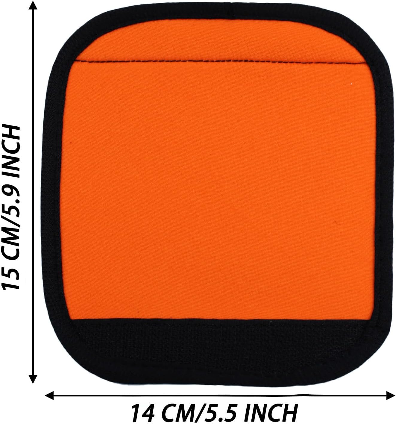 Luggage Handle Wraps, Soft Travel Bag Handle Cover, Padded Handle Grip, Suitcase Tags Identifiers for Travel Accessories, Orange, 2pcs