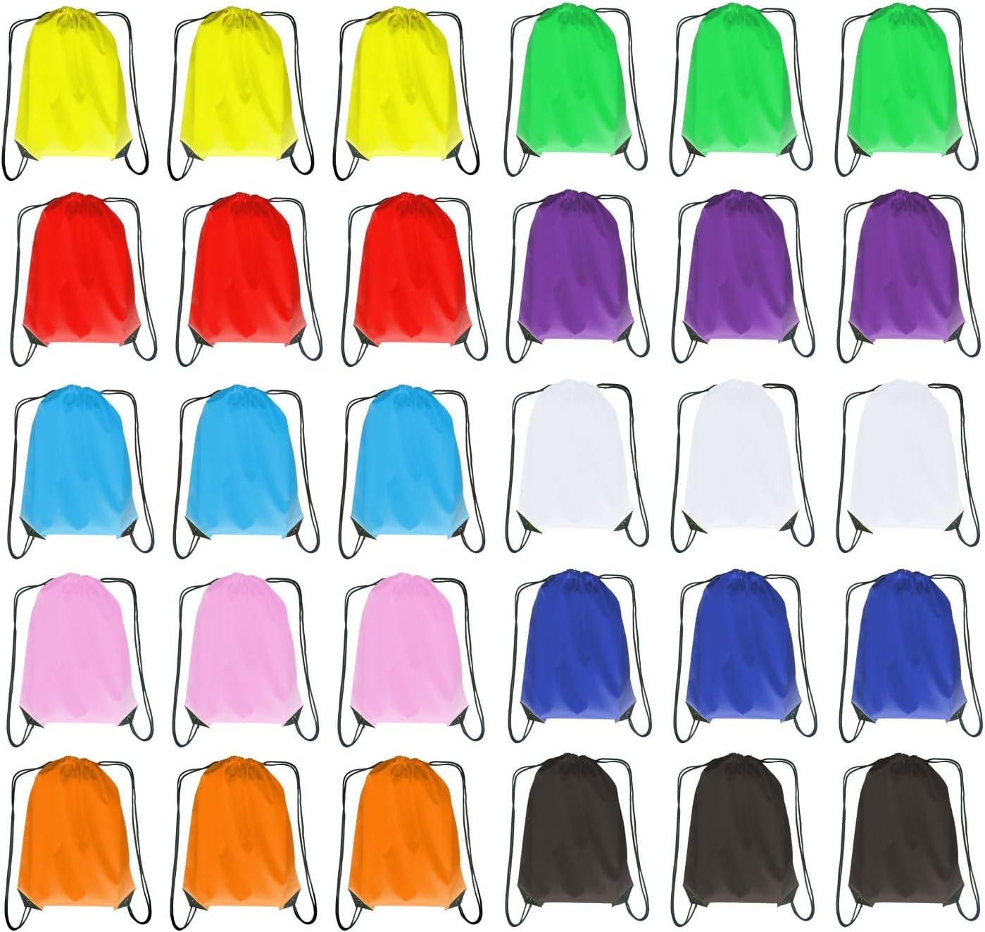 Drawstring Backpack Bulk 30 Packs Draw String Bags for Gym Sports Trip Pedestrianism Cinch Sack DIY
