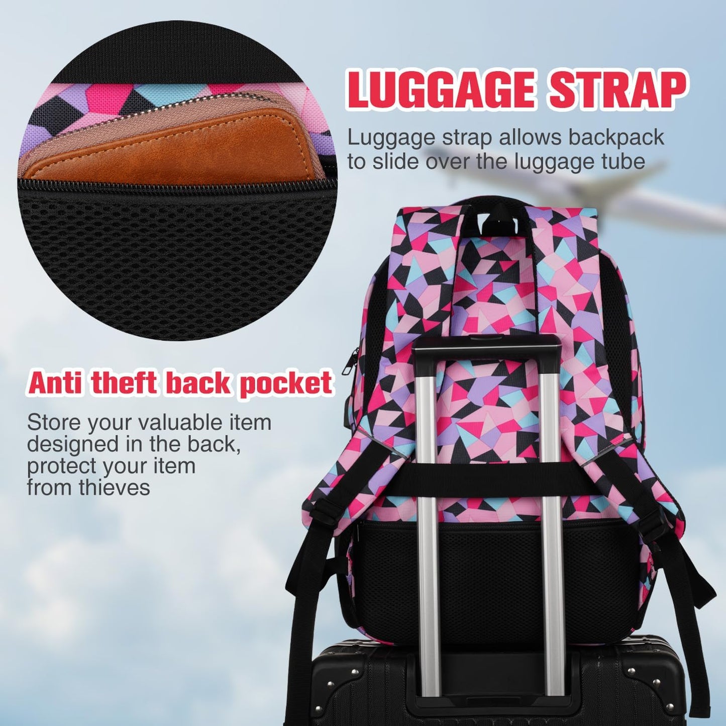 Paude Backpack for Teen Girls & Women - School & Travel Laptop Bookbag for City Trip & Office