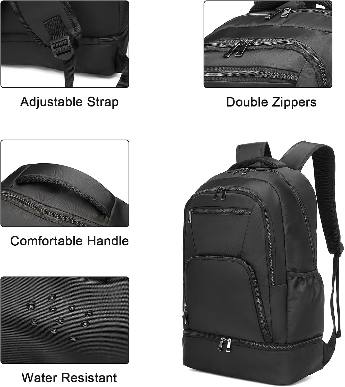 seyfocnia Gym Backpack for Men,Large Gym Bag with Shoe Compartment Lightweight Travel Workout