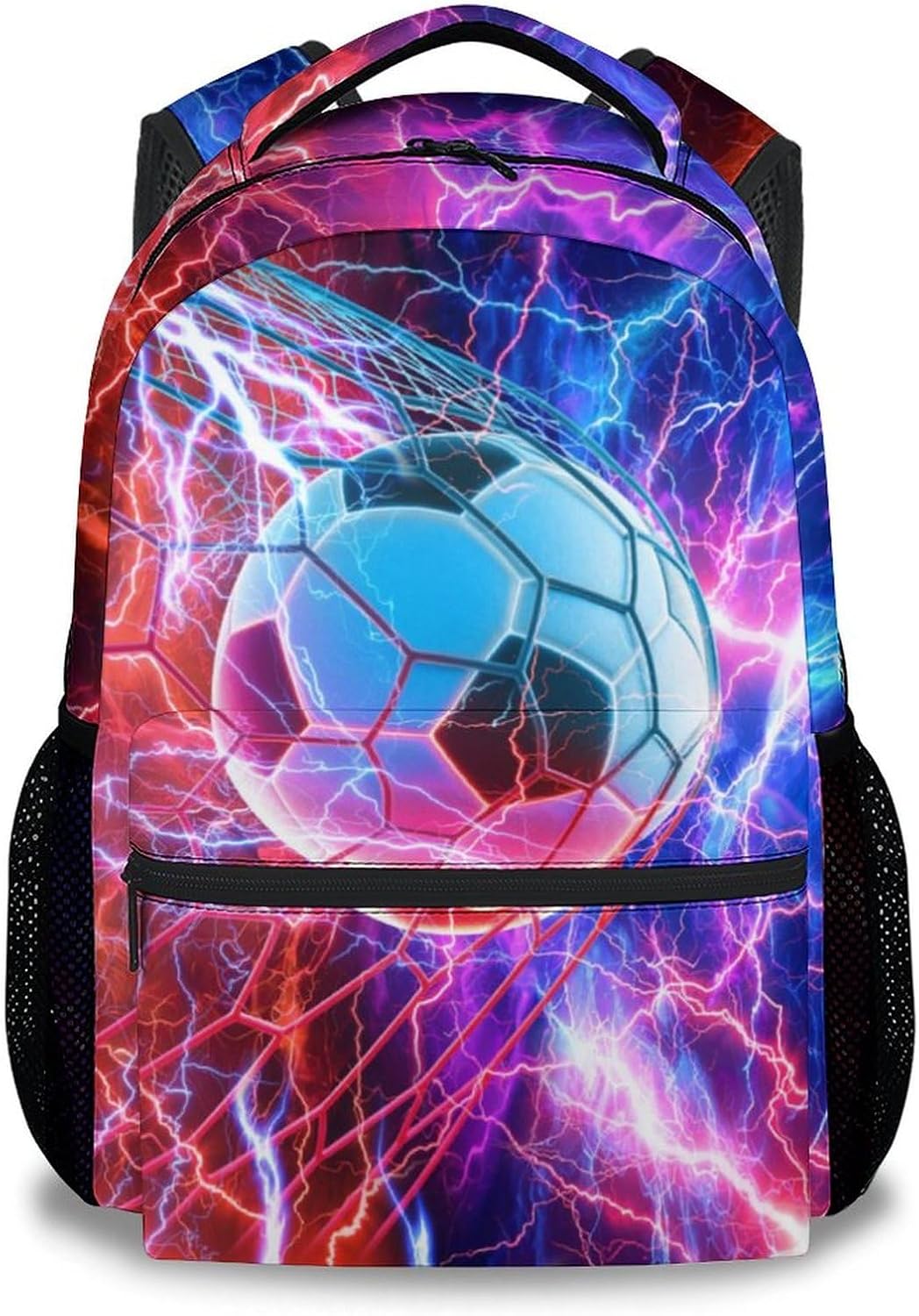 Backpack for Kids - 17 Inch Soccer Backpacks for Kindergarten, Primary School - Large Capacity Toddler Sport School Bag for Soccer Lovers