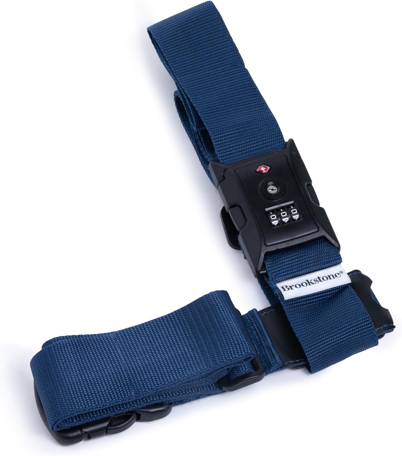 Brookstone Luggage Strap - 2-in-1 TSA-Approved Expandable Luggage Straps for Suitcases with Keyless 3-Digit Combination Lock, Size One Size, Blue