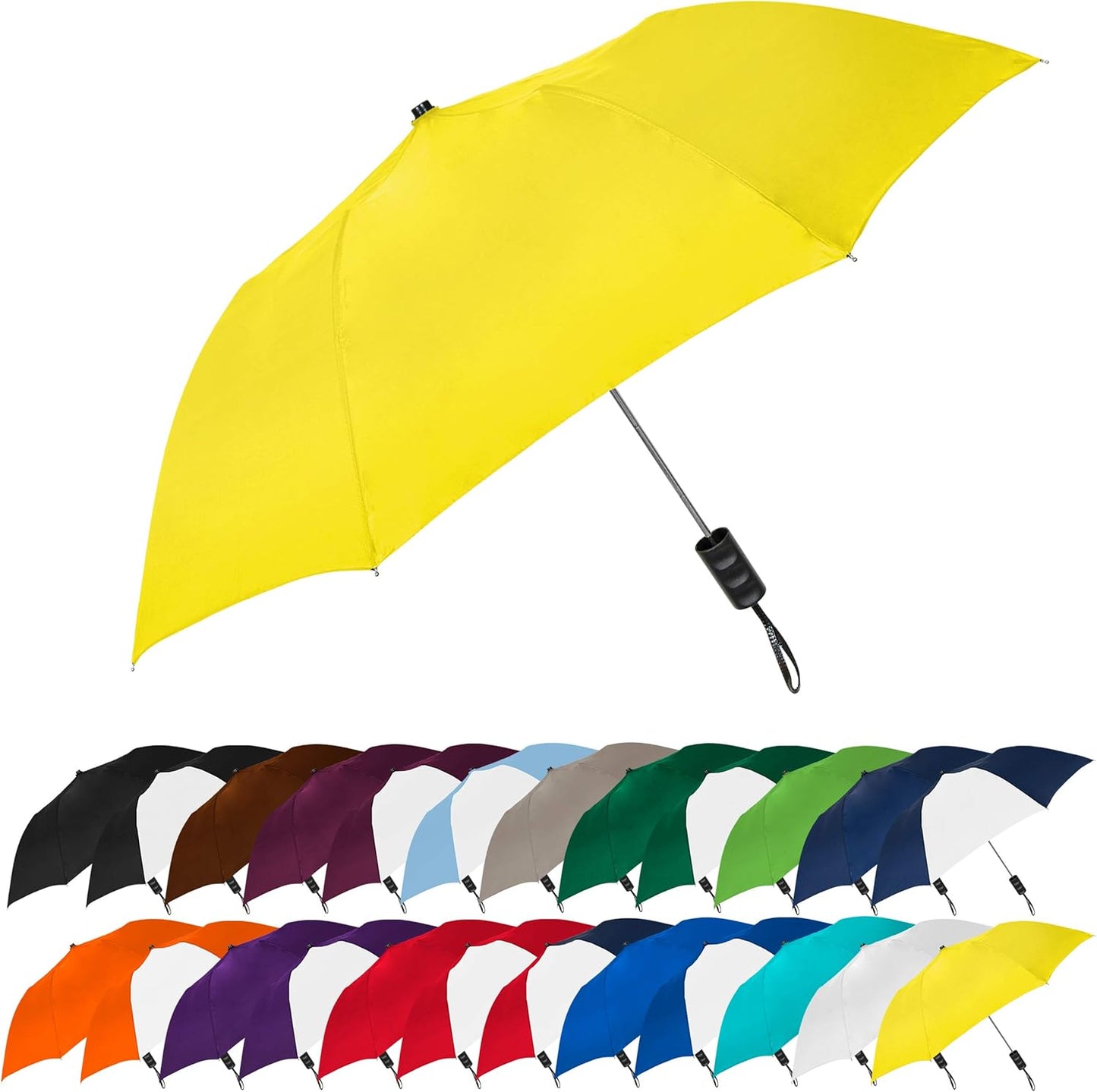 The Spectrum Popular Style 42" Automatic Open Compact Travel Umbrella for Rain, Wind & Sun, Sturdy Lightweight Small Portable Stick Umbrella for Men and Women