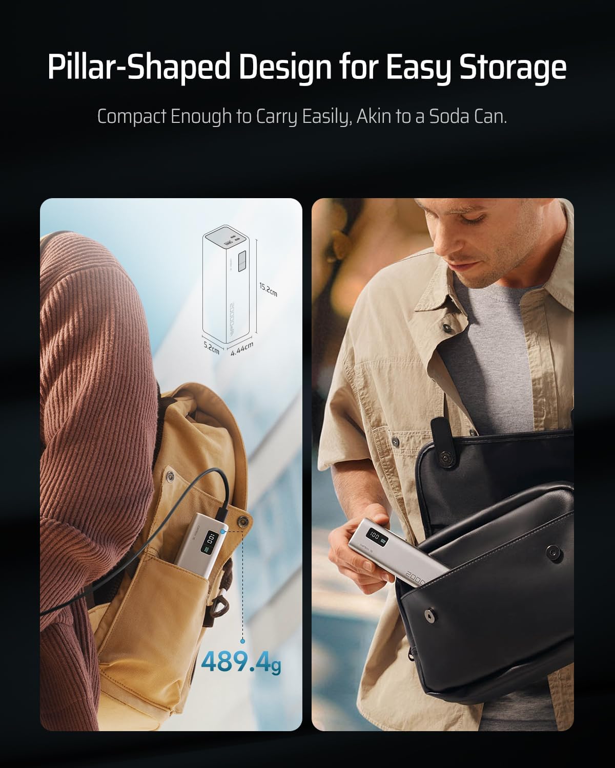 CUKTECH 15 SE Power Bank 20000mAh 65W Laptop Charger, 3-Port USB C Portable Charger, PD 3.0 Fast Charging External Battery Pack for iPhone 16/15/14 Series, Samsung, MacBook, Dell, Steam Deck, and More