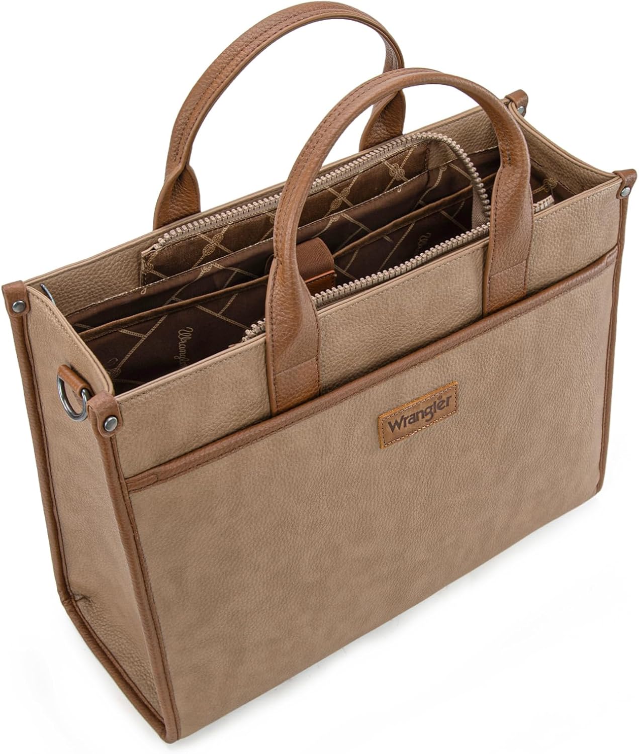 Wrangler Laptop Bag for Women 15.6 Inch Vintage Work Tote Bag for Business Briefcase Handbag with Adjustable Shoulder Strap