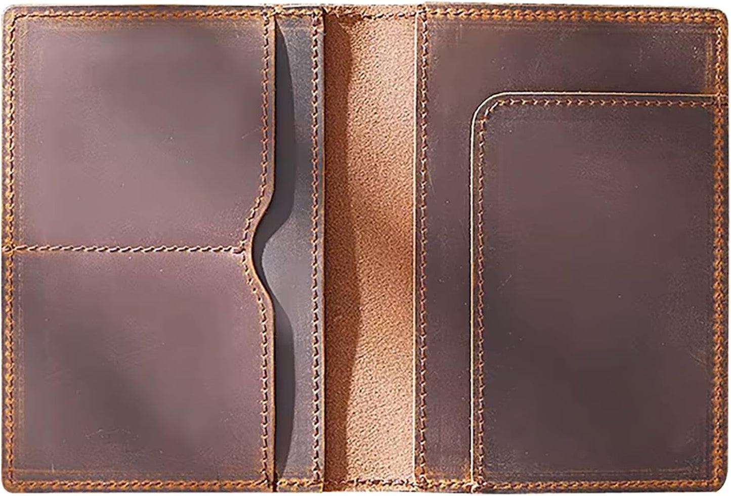 Handmade Genuine Leather Passport Holder for Travel – Slim Passport Cover & Card Case – Leather Passport Wallet for Men & Women – Travel Document Organizer & Gift (Red)