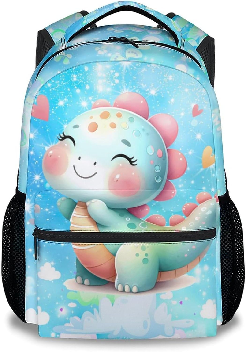 School Bag for Girls - Dinosaur Backpack for Kids Child - Cute Back to School Gifts - 17 Inch Toddler Bookbag Essentials for Elementary Kindergarten
