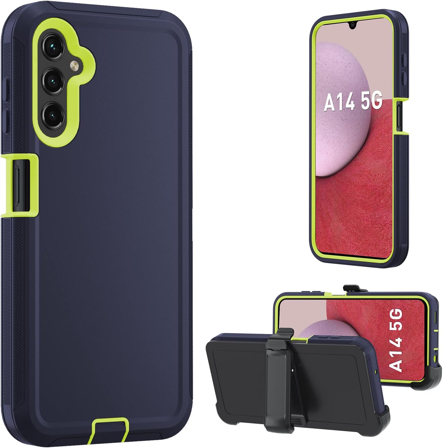 for Galaxy A14 5G case,Samsung A14 5G Heavy Duty case,[Military Grade Protective ],[Shockproof] [Dropproof] [Dust-Proof], Compatible with Samsung Galaxy A14 5G (Blue Green)