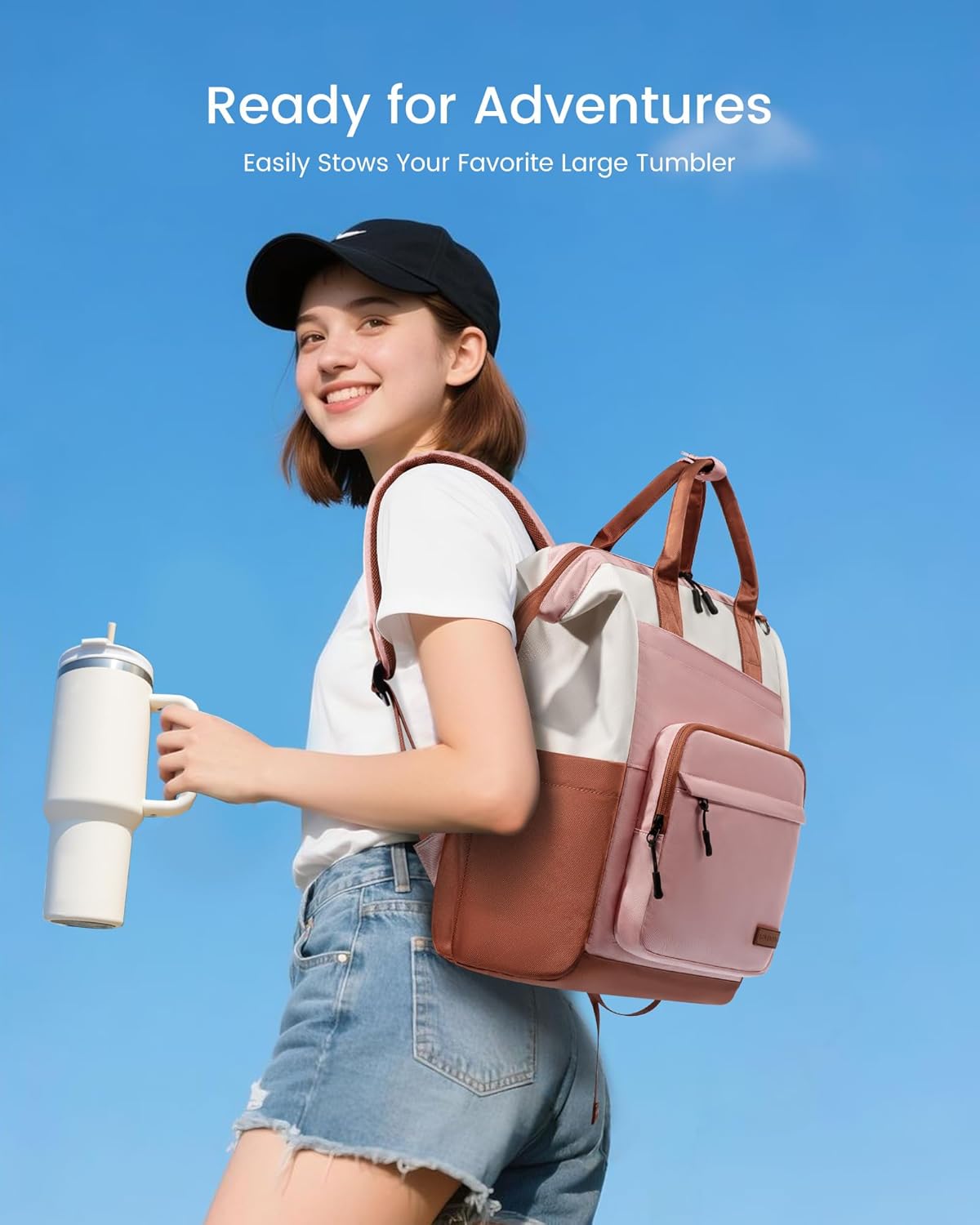 LOVEVOOK Laptop Backpack for Women, 17 Inch Travel Backpack for Work College Business, Water Resistant Teacher Nurse Bag with Large Capacity, School Bookbag Bags Cute Daypack for Woman Girls