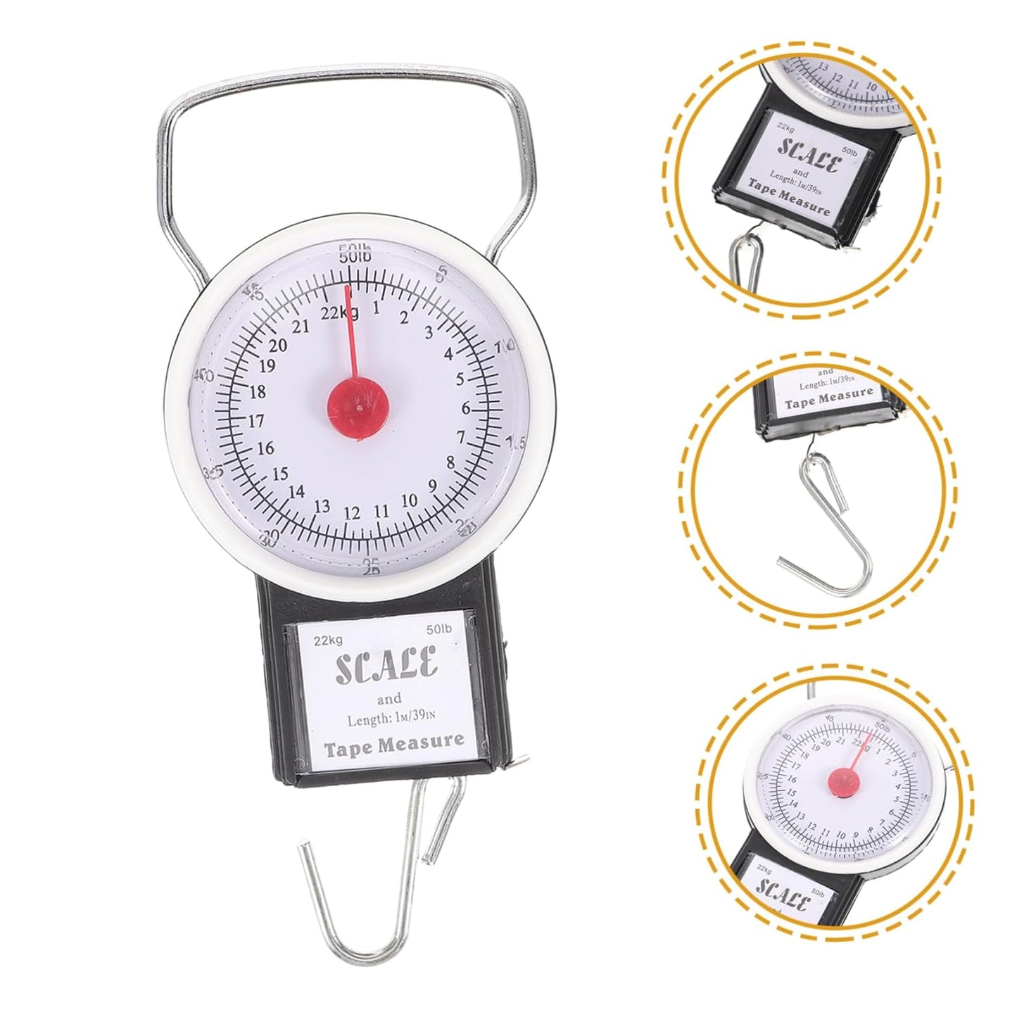 HANABASS Hanging Scale for Luggage Portable Analog Scale LCD Screen Lightweight Easy to Carry