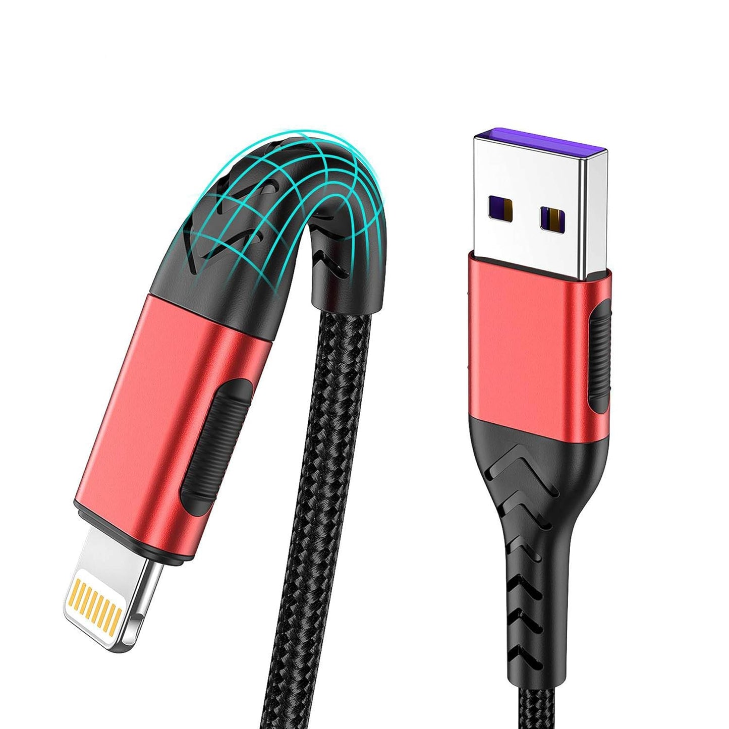 iPhone Charger, [Apple MFi Certified] 3Pack 10FT USB A Cable for Long Charger Cable, Fast iPhone Charging Cord Compatible with with iPhone Xs Max/XS/XR/X/8/7/6S/6/Plus/SE/iPad(Red)