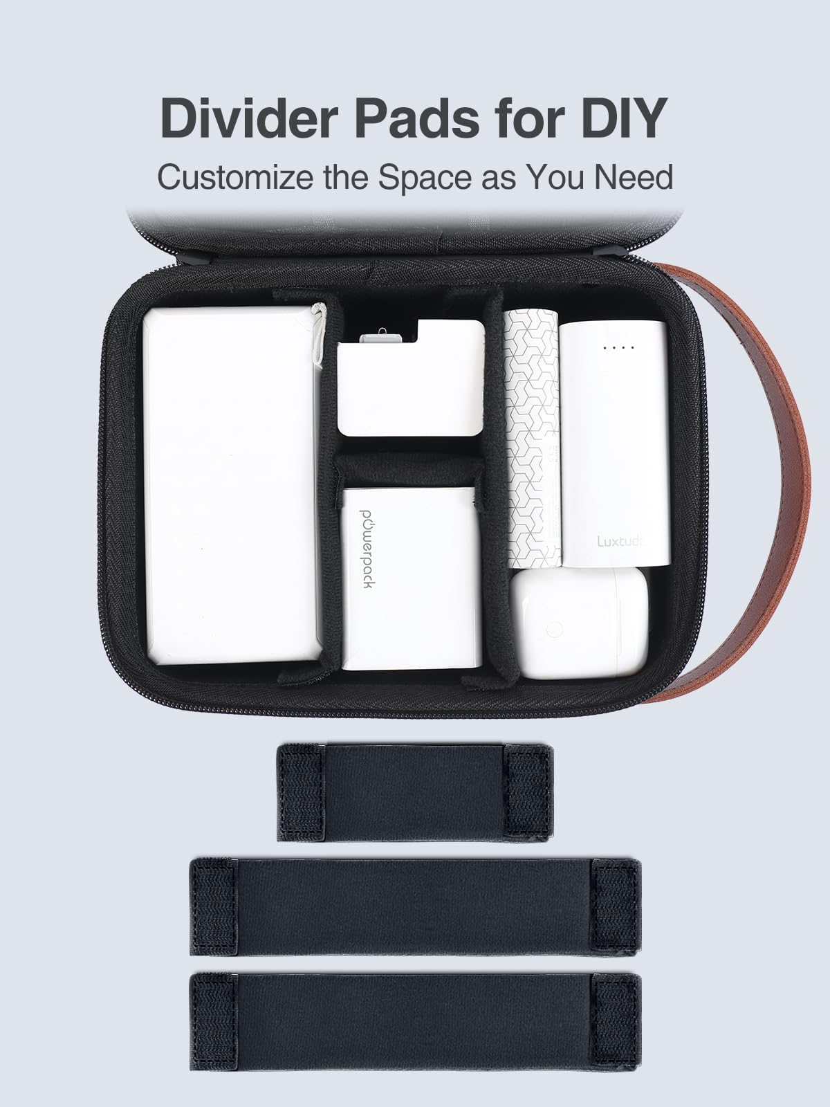 Luxtude Electronics Organizer Travel Case for Chargers and Cords