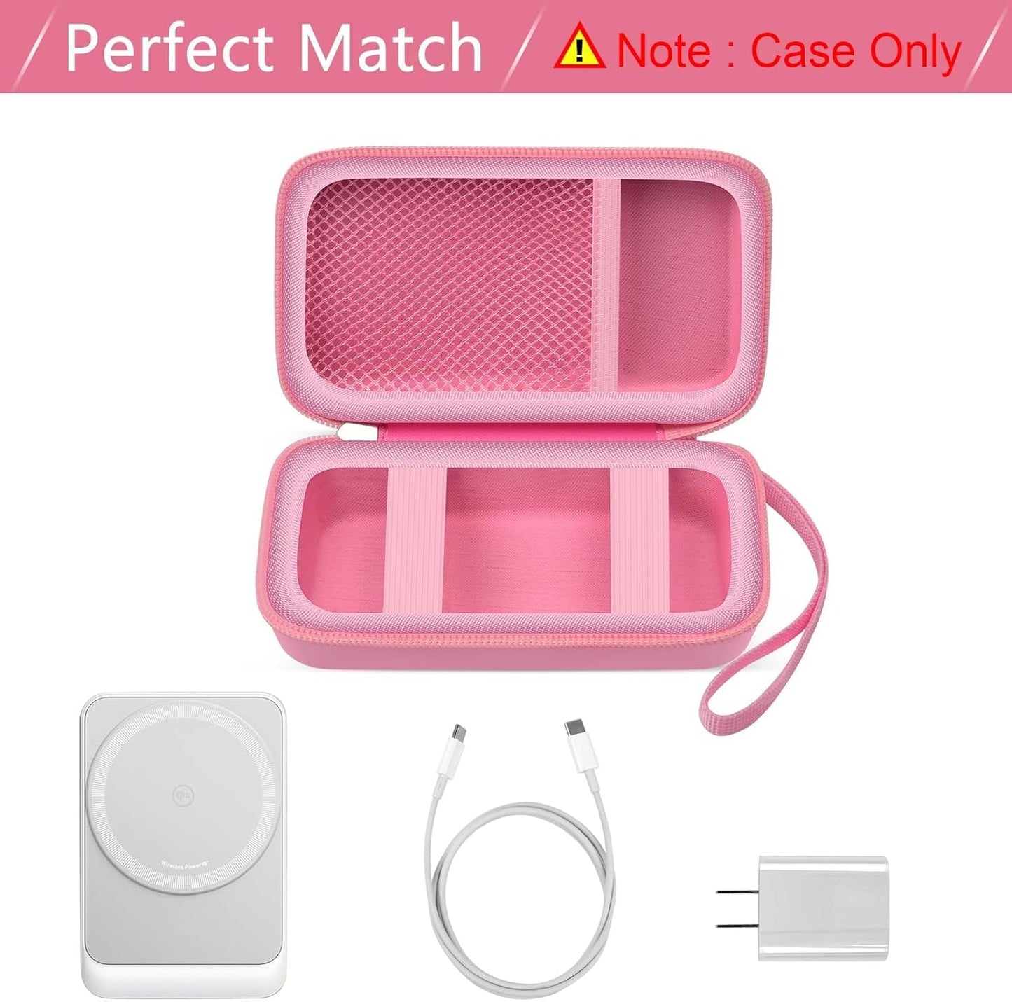 Case for Anker MagGo 3-in-1/MagGo UFO Charging Station,for Augnner for Iseyyox for Apple MagSafe Duo/for LISEN/for RTOPSMagSafe Wireless Charger Foldable Magnetic Charging Stand Storage Box-Pink