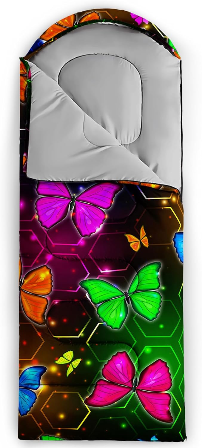 QOOMO Camping Sleeping Bags,3 Season Warm & Cool Weather,Lightweight,Waterproof Sleeping Bags for Adults & Kids,Traveling,and Outdoors,Camping Gear Equipment