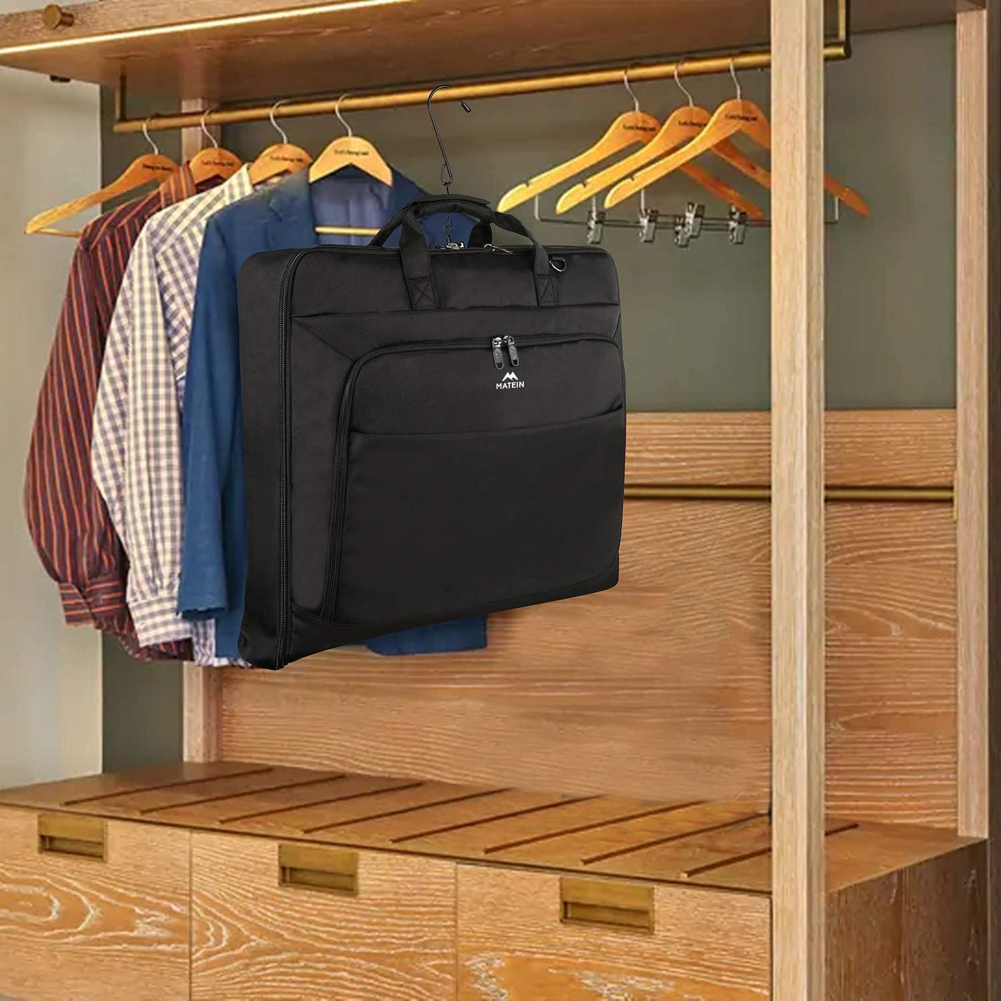 MATEIN Garment Bag for Travel, Large Carry on Garment Bags for Business