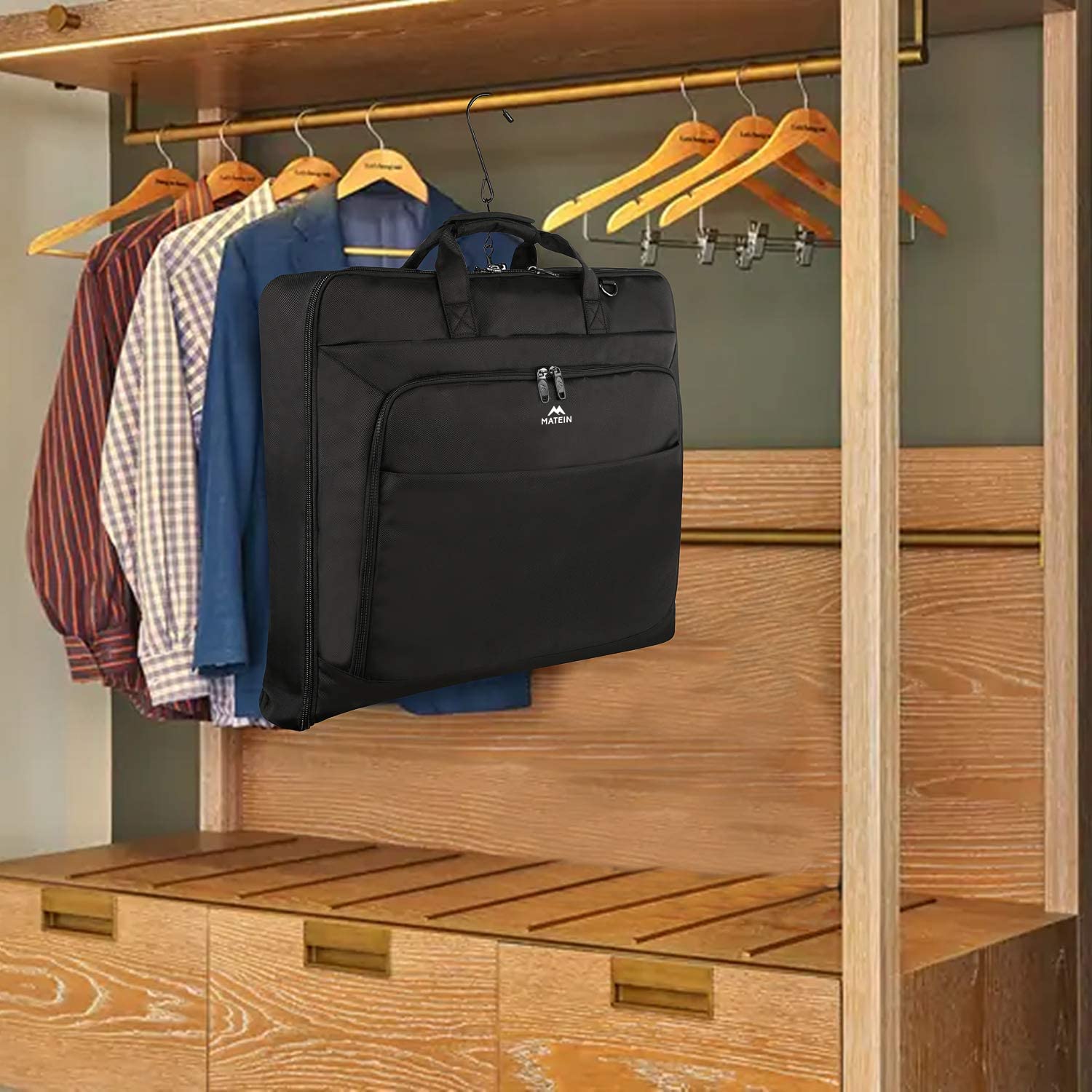 MATEIN Garment Bag for Travel, Large Carry on Garment Bags for Business