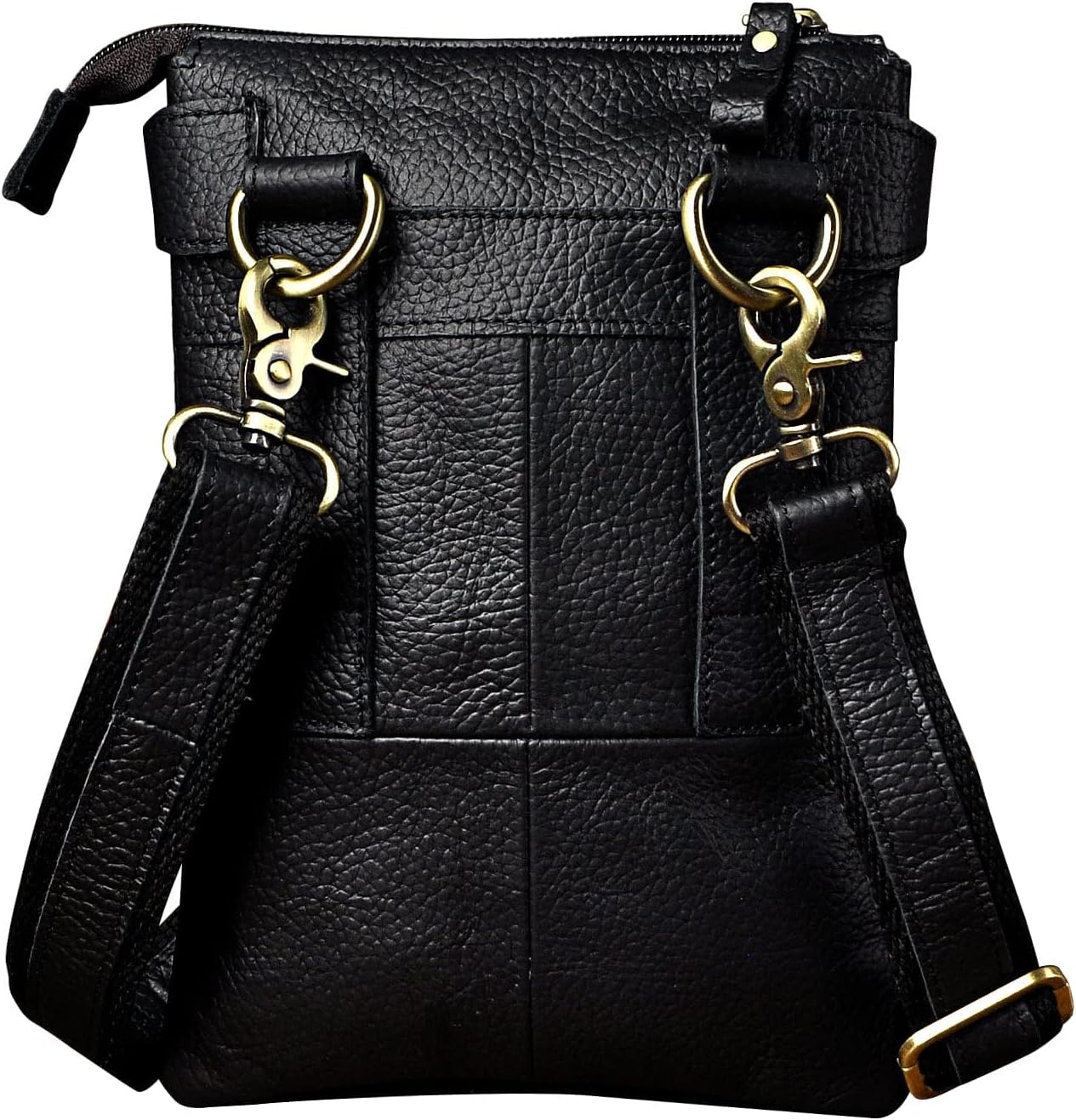 Le'aokuu Mens Genuine Leather Fanny Small Messenger Shoulder Satchel Waist Bag Pack 8711
