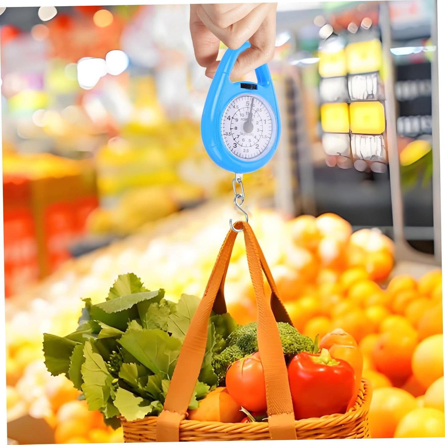 Portable Mini Spring Scale Mechanical Hanging Weight Scale for Luggage Kitchen and Travel Compact 5kg Capacity Easy to Use Hook
