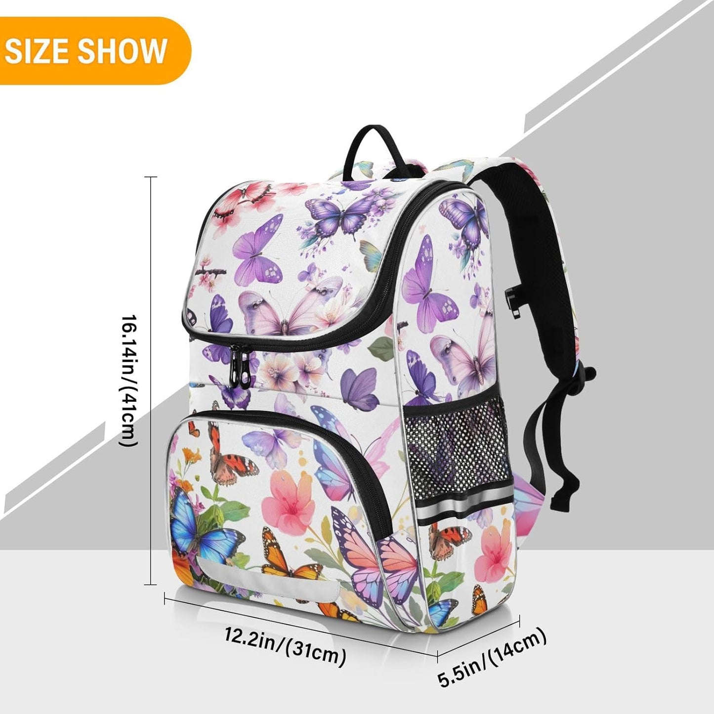 Butterfly Flowers Cute Backpack For Girls Kids Backpack Boys Teen School Bag Bookbag Travel Daypacks