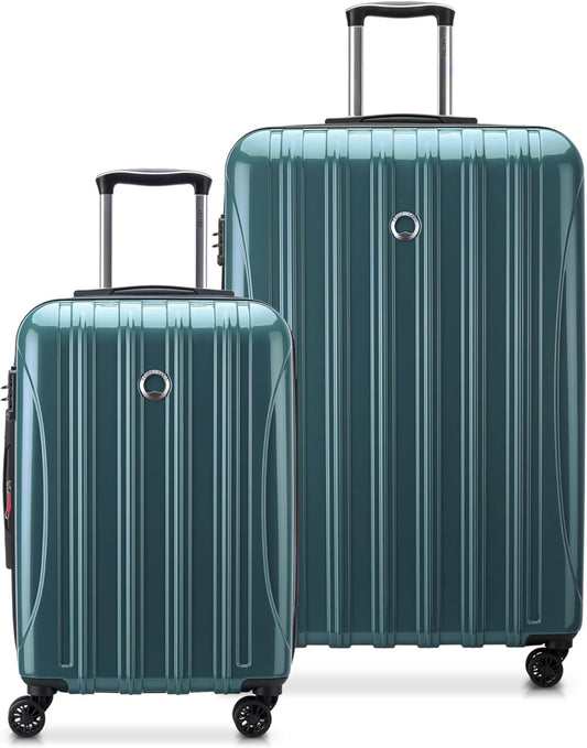 DELSEY PARIS Helium Aero Hardside Expandable Luggage with Spinner Wheels, Metallic Green, 2-Piece Set (21/28)