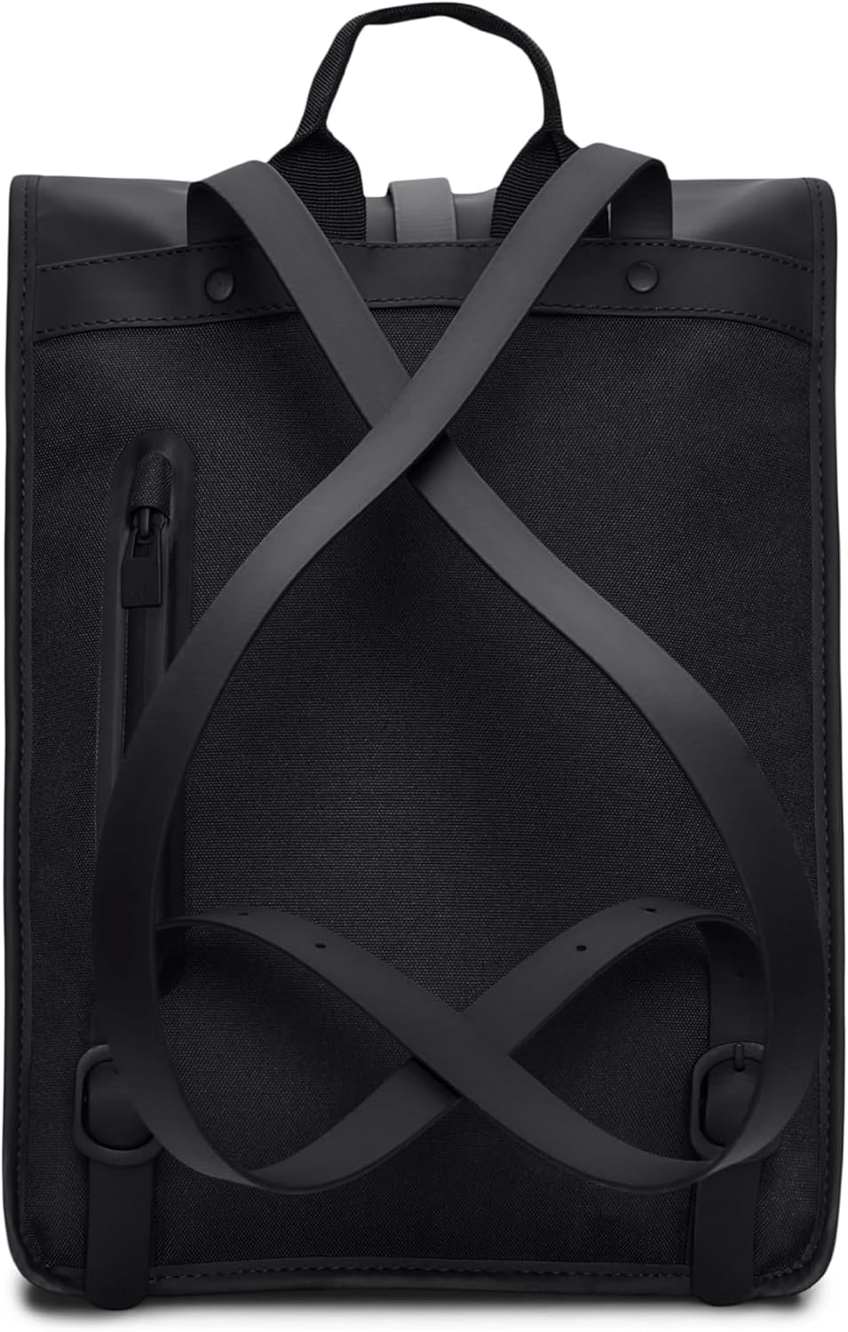RAINS Rolltop Rucksack Mini Black Waterproof Rolltop Backpack Water Resistant Water Repellent