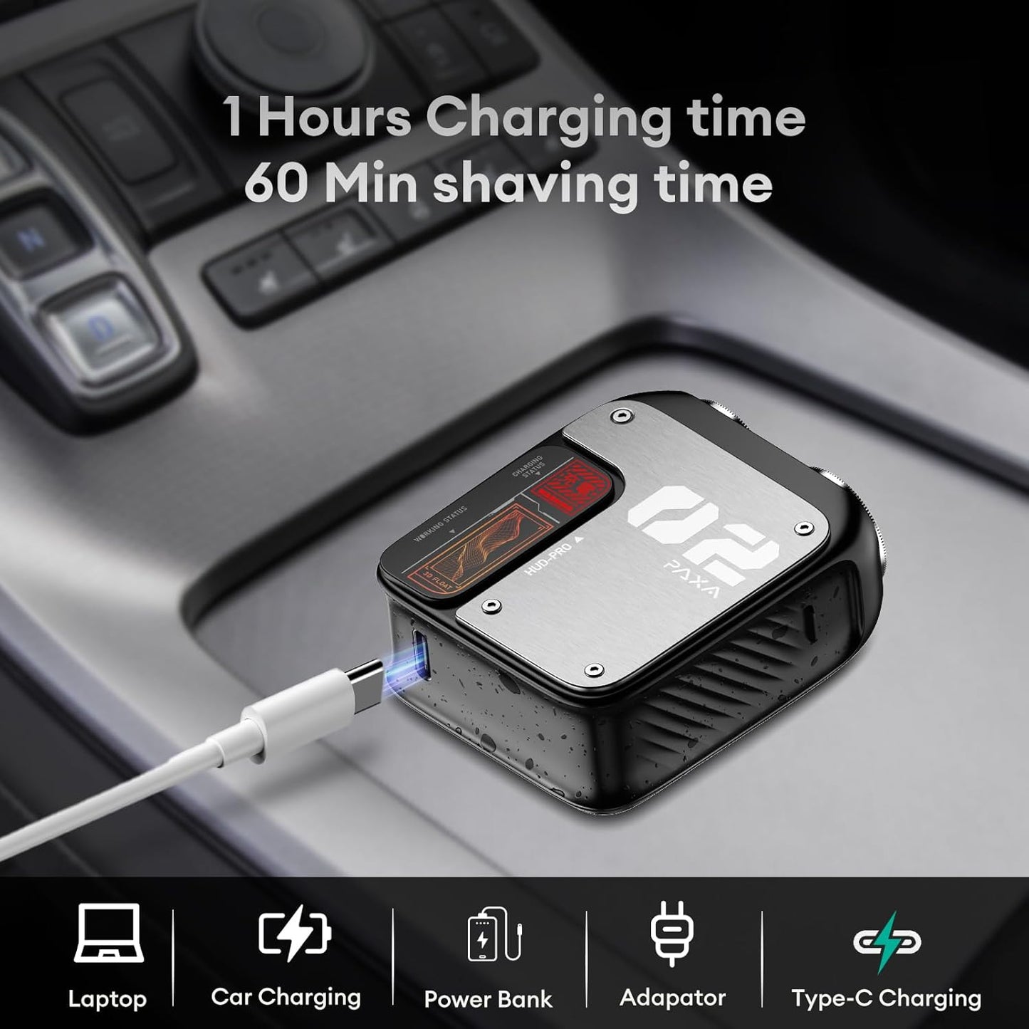 PAXA Mini Portable Electric Shaver,9000RPM Mens Electric Shaver,Dual-Head Rotary Razor Travel Shavers IPX7 Waterproof Wet & Dry for Shaving Face,USB-C Rechargeable for Home,Car,Travel(Green)