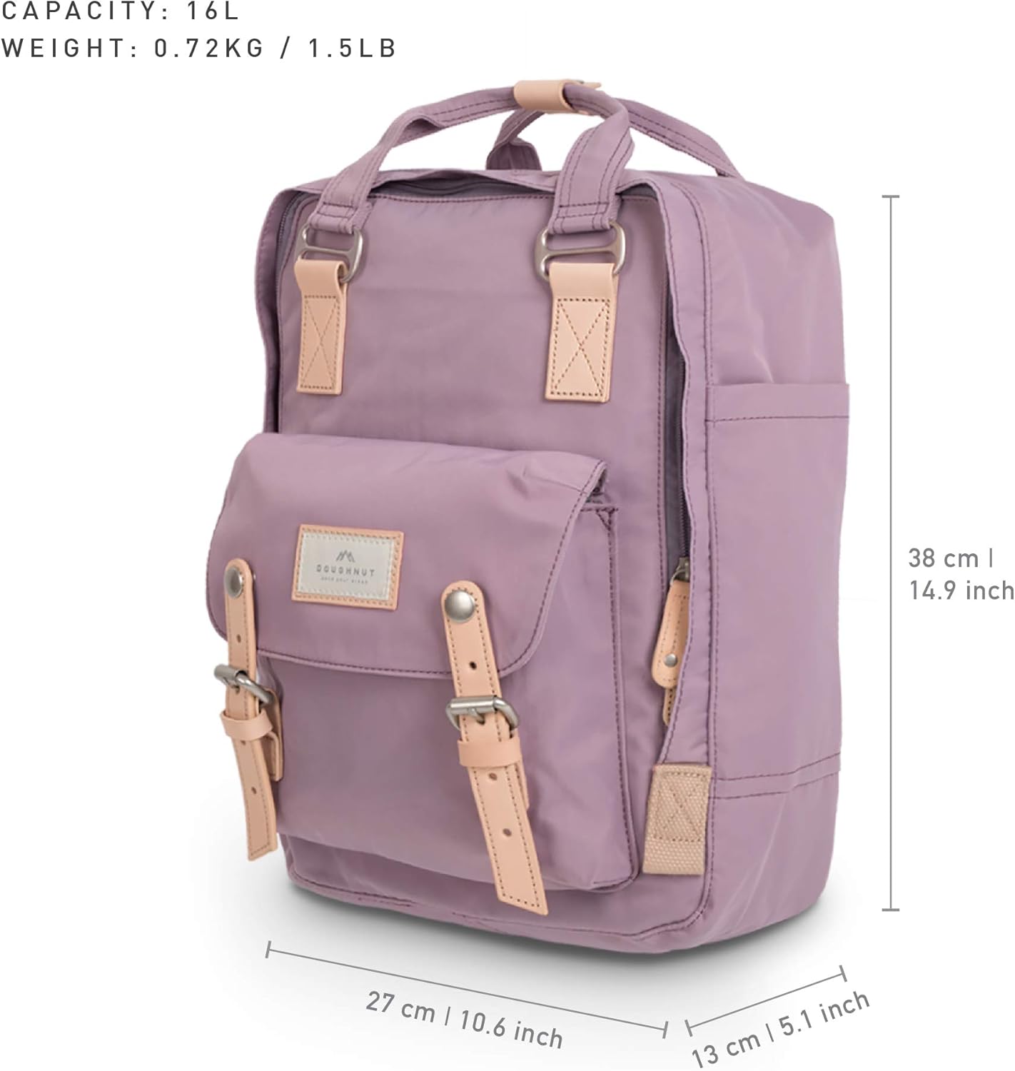 Doughnut Macaroon 16L Travel Backpack Ladies College Lightweight Casual Daypacks Bag Backpack