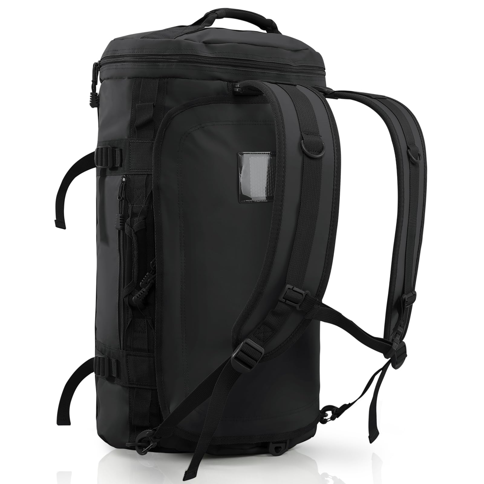 Haimont Heavy Duty Convertible Travel Duffel Backpack, Black, 45L
