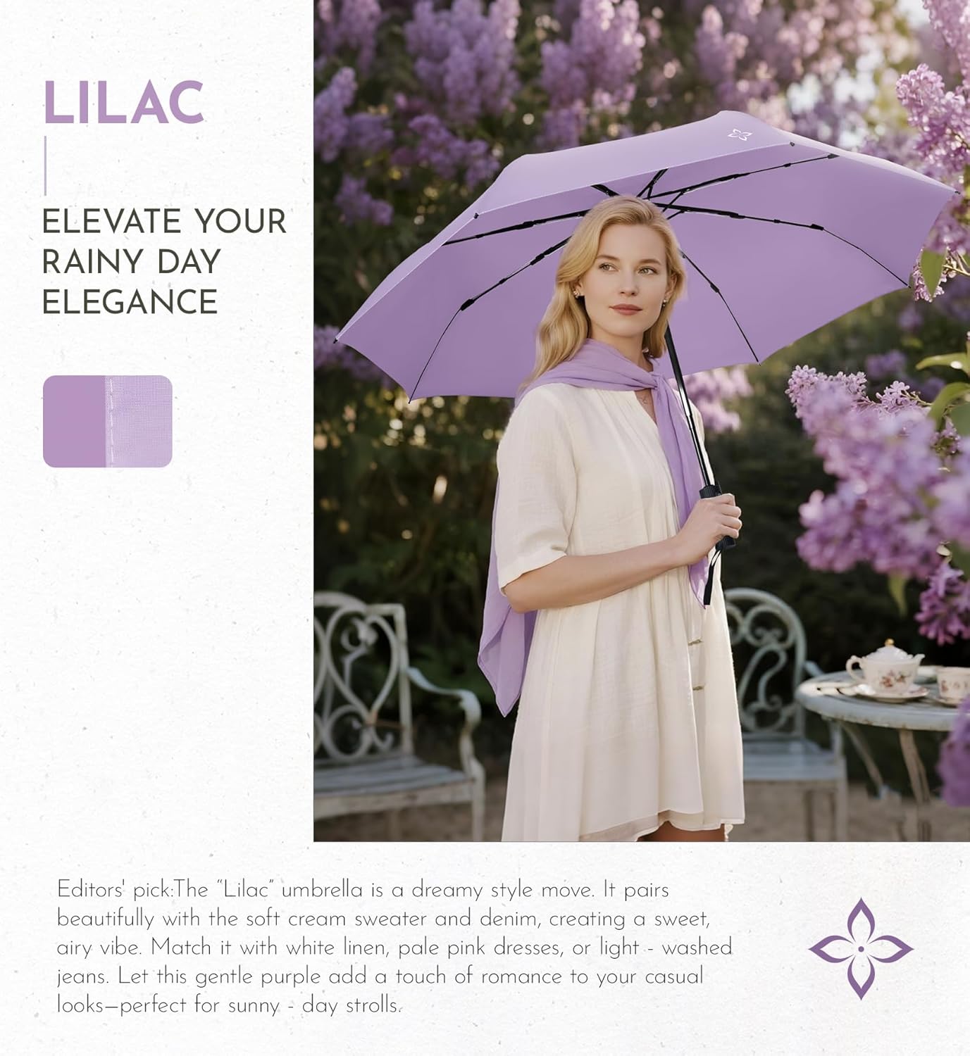 UV Travel Umbrella for Sun Protection & Rain, Compact Windproof Folding, Refined craftsmanship, Auto Open/Close, 43" Canopy with color coating, UPF 100+ UV Blocking, TSA Approved