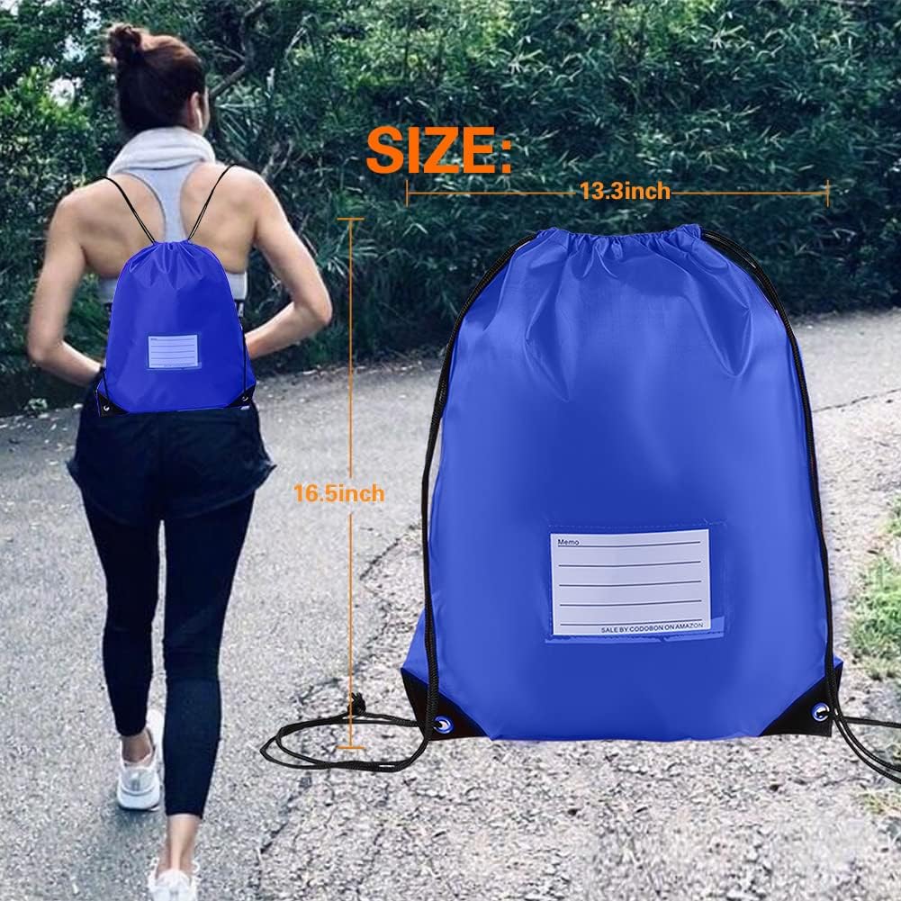 40 Pcs Drawstring Bags,Bulk Draw String Backpack, DIY Gym Sports Cinch Bag Sackpack for Women Men, Royal Blue
