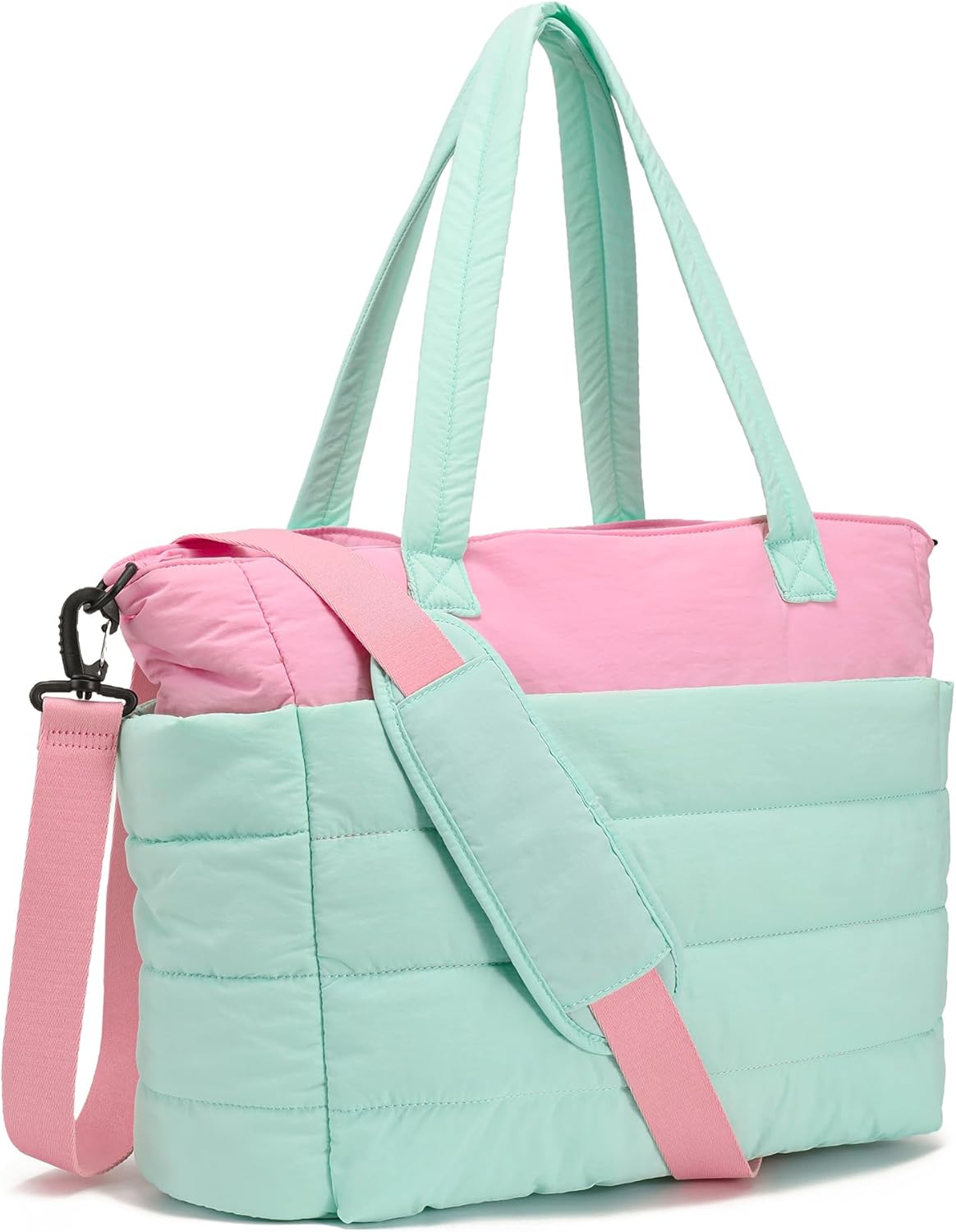 AOCINA Puffy Tote Bag for Women Quilted Work Bag Nurse Bags Women's Handbags for Travel