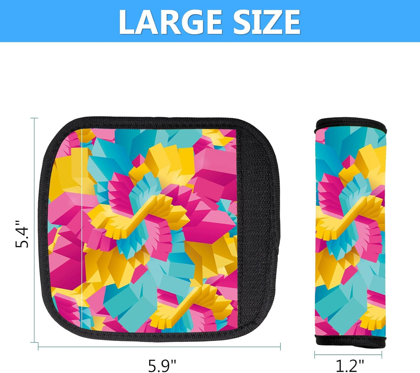 Luggage Handle Wraps 3Pcs – Neoprene Bag Handle Wrap for Bogg, Luggage Identifiers for Suitcases Easy Identification, Stylish & Comfy Suitcase Handle Replacement Travel Accessories for Airport Y07