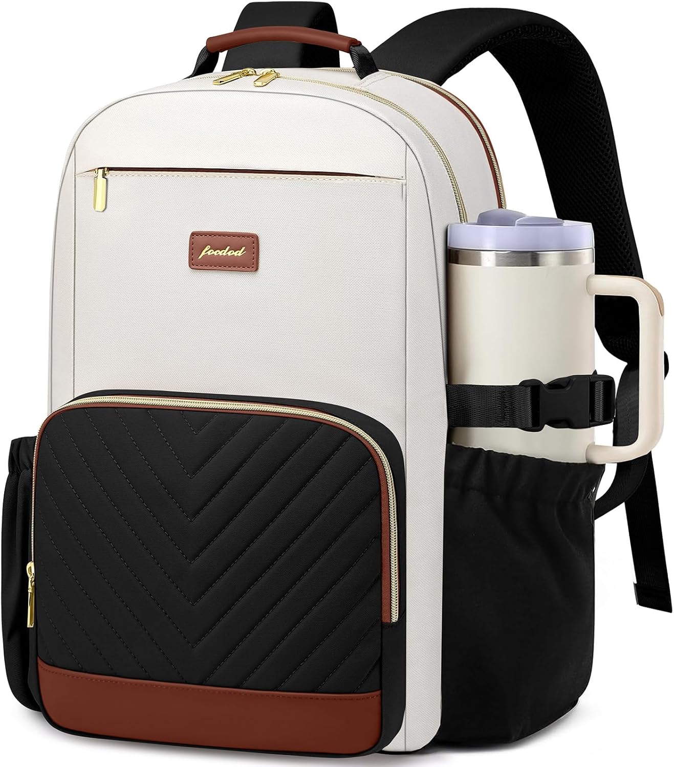 Laptop Backpack for Women Bookbag: 17 inch Work School Backpacks with Pouch Pocket for Large Capacity Cup & USB Charger College Book Bag Travel Business Nurse Teacher Bookbags Anti-theft Back Pack