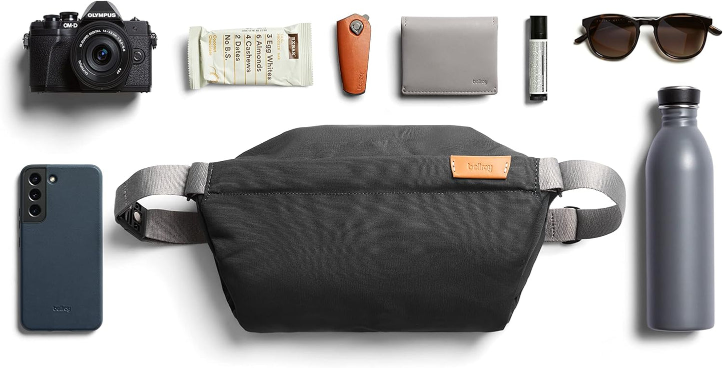 Bellroy Sling Bag (Unisex Compact Crossbody Bag, Multiple Compartments, Water-resistant Materials, Holds Phone, Camera & Water Bottle) - Slate