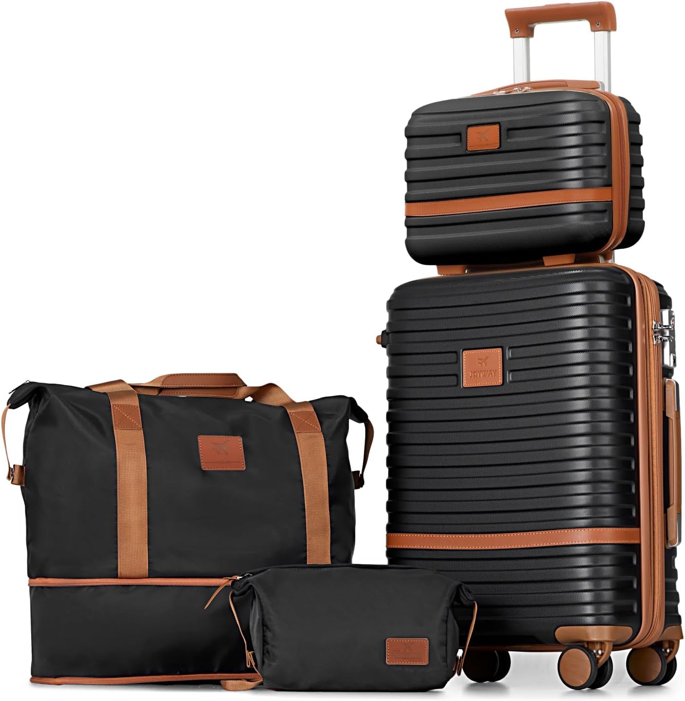 Joyway Carry On Luggage 20 Inch Expandable Suitcase with Spinner Wheel, 4 Piece Hard Shell Luggage