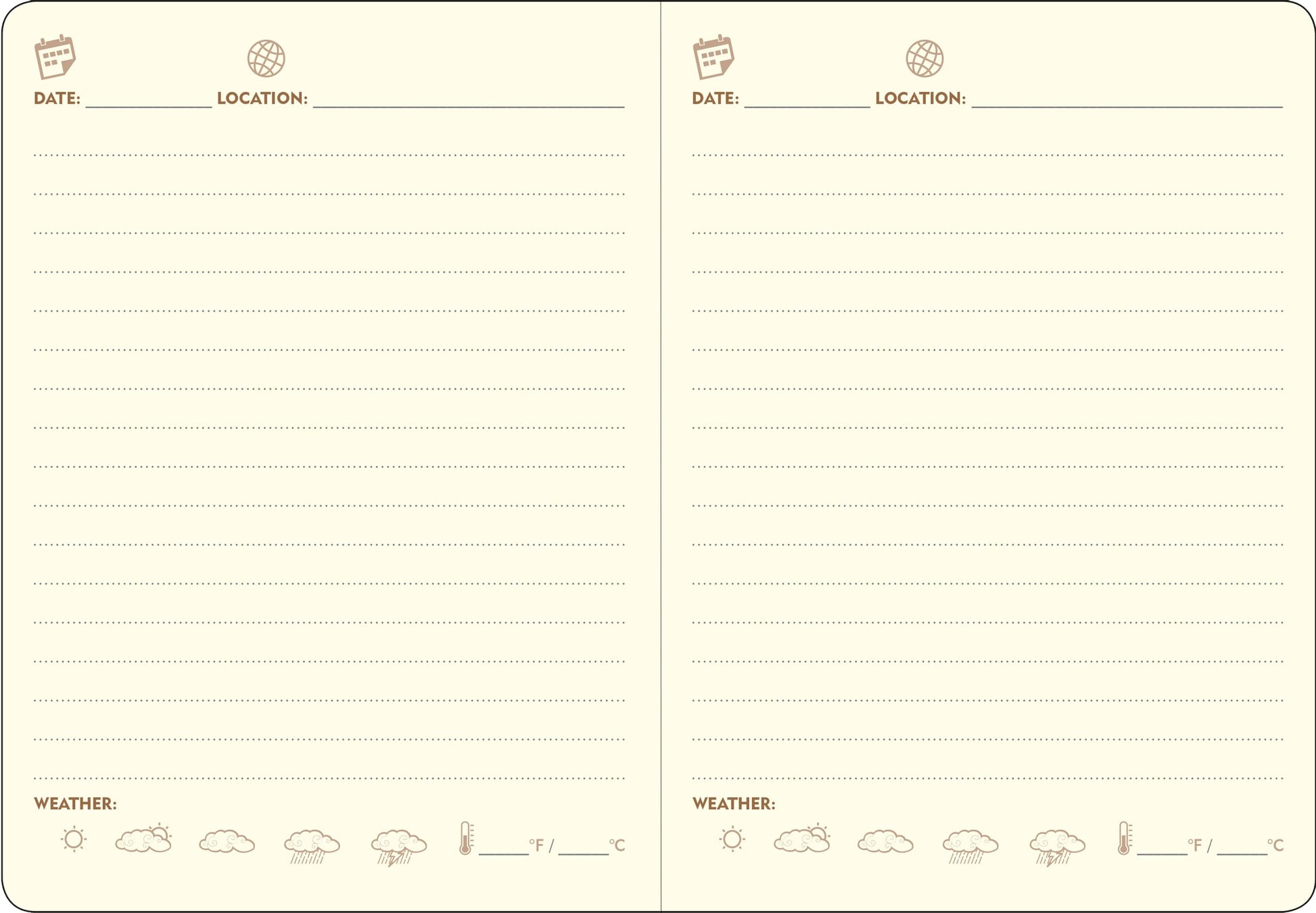 Page-A-Day Artisan Travel Journal (Diary, Vegan Leather Notebook)