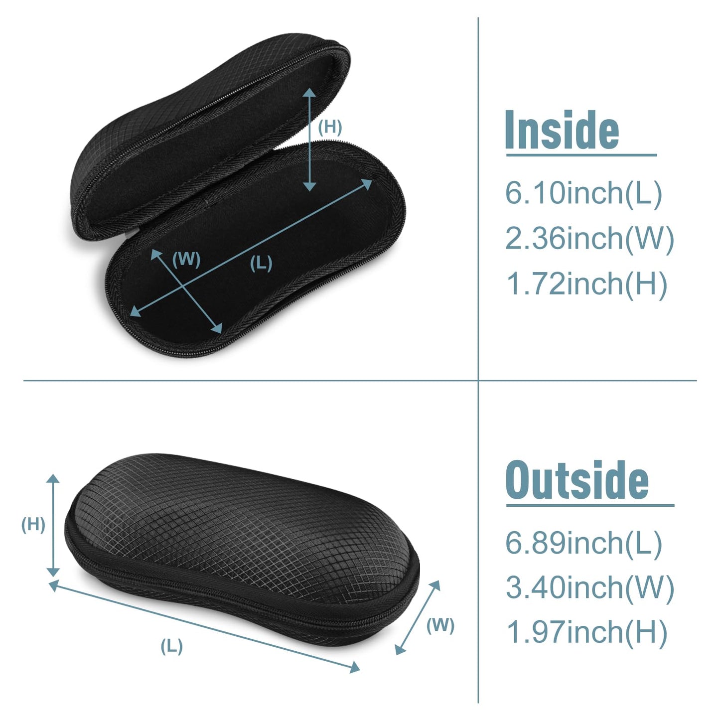 FINTIE Sunglasses Case, Hard EVA Shell Shockproof Sport Glasses Case with Metal Carabiner Travel