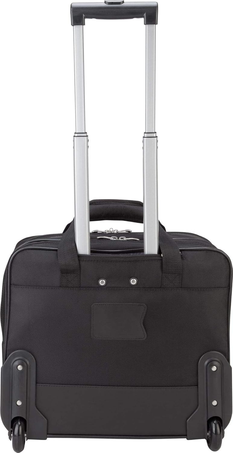 Targus 16 inch Rolling travel laptop case, Black - Travel briefcase and small rolling bag - Spacious foam padded laptop case 16" (TBR003US)