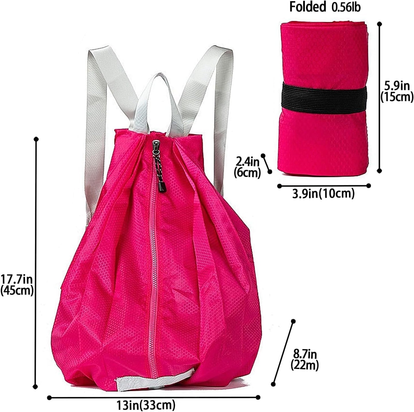 Ultra Lightweight Waterproof Small Hiking Backpack,Packable, Foldable Collapsible For Beach, Camping And Gym,Small Gym Bag, Casual daypacks, Travel Backpack, (Red)