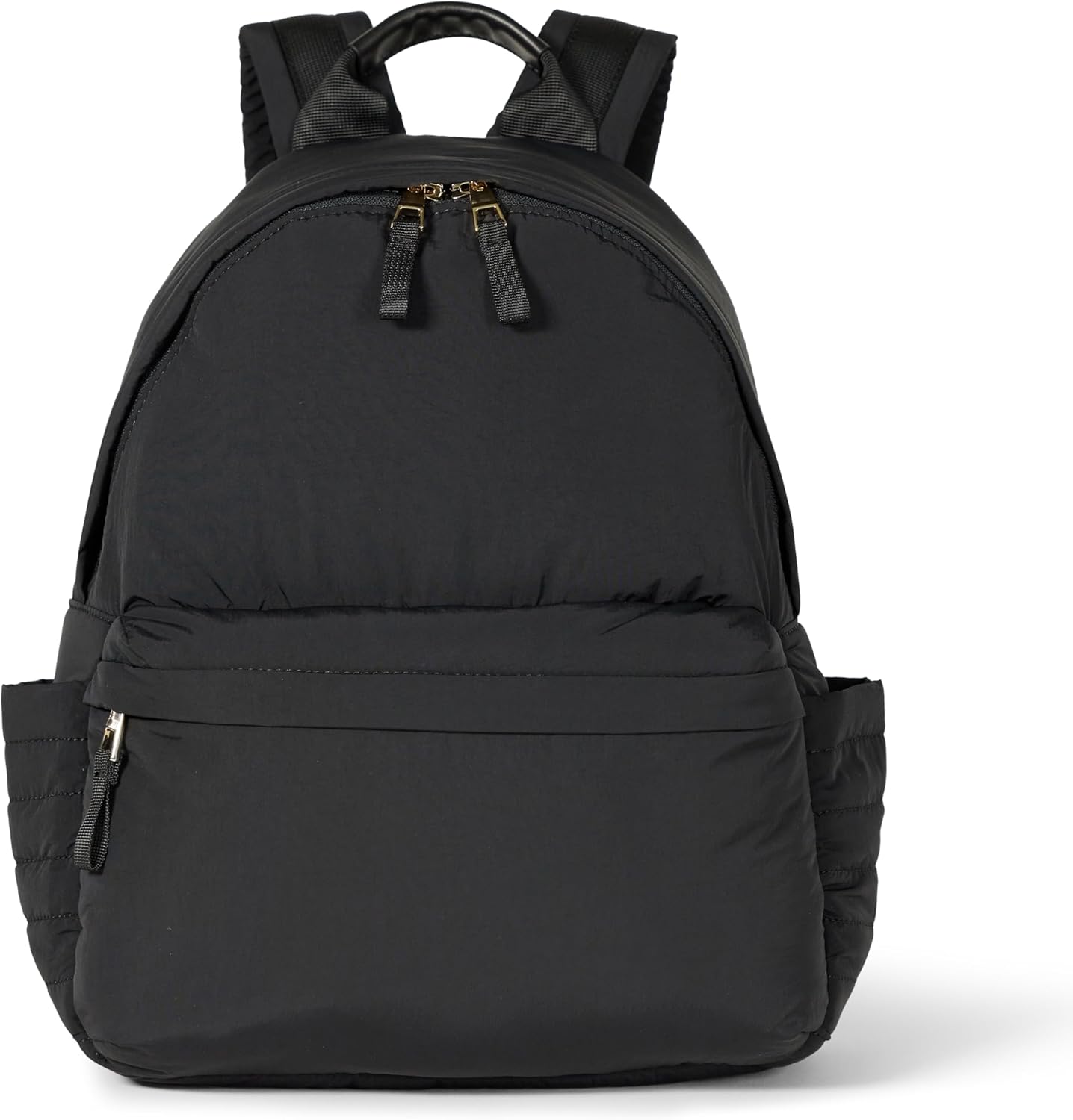 Amazon Essentials Unisex Kids' Nylon School Backpack, Black, One Size