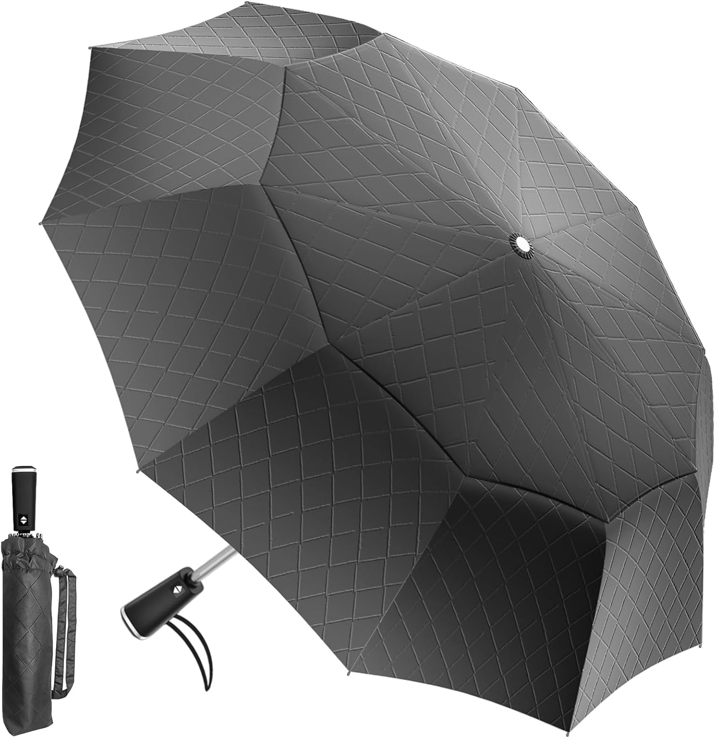 Satol 46/54/62 Inch Large Golf Umbrella, Windproof 10 Ribs Automatic Open/Close Oversize Double