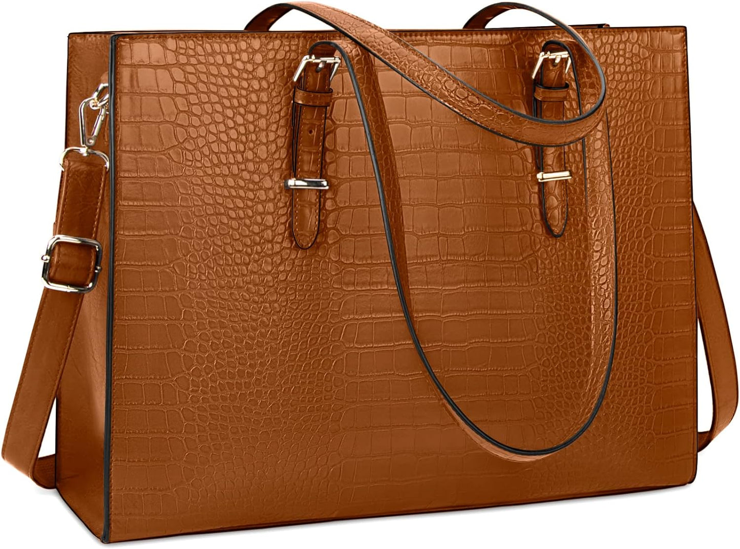 Laptop Bag for Women 15.6 Inch Laptop Tote Bag Leather Classy Computer Briefcase for Work