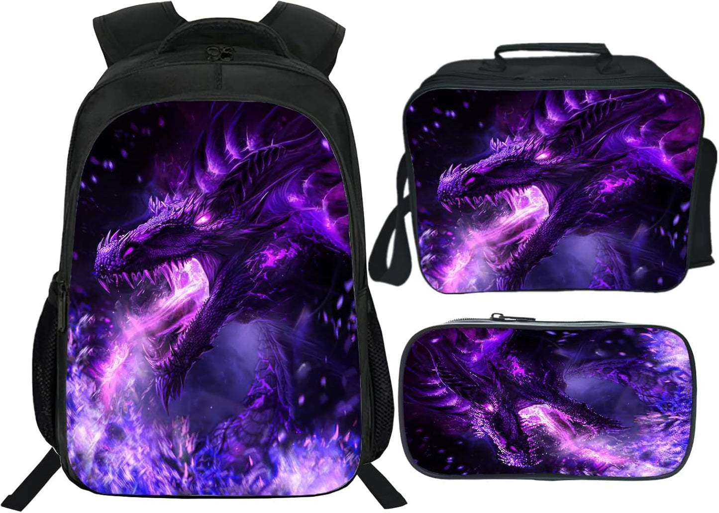 Kids Backpack School Bookbag 16inch Schoolbag With Lunch Box Bag And Pencil Case Set For Boys Girls
