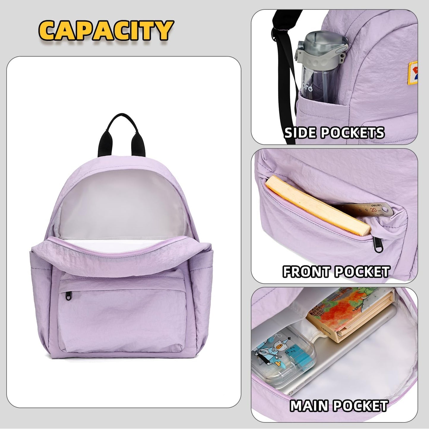 willikiva Kids Backpack for School Boys Girls Teens Toddler Backpack Waterproof Kindergarten Preschool Elementary Bookbag Children Travel Bag(Purple,Small)