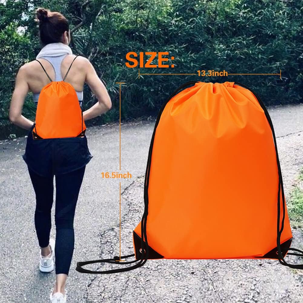 Bulk Drawstring Bags, Polyester Draw String Bags, Gym Sports Cinch Bag Drawstring Backpack for Women Men