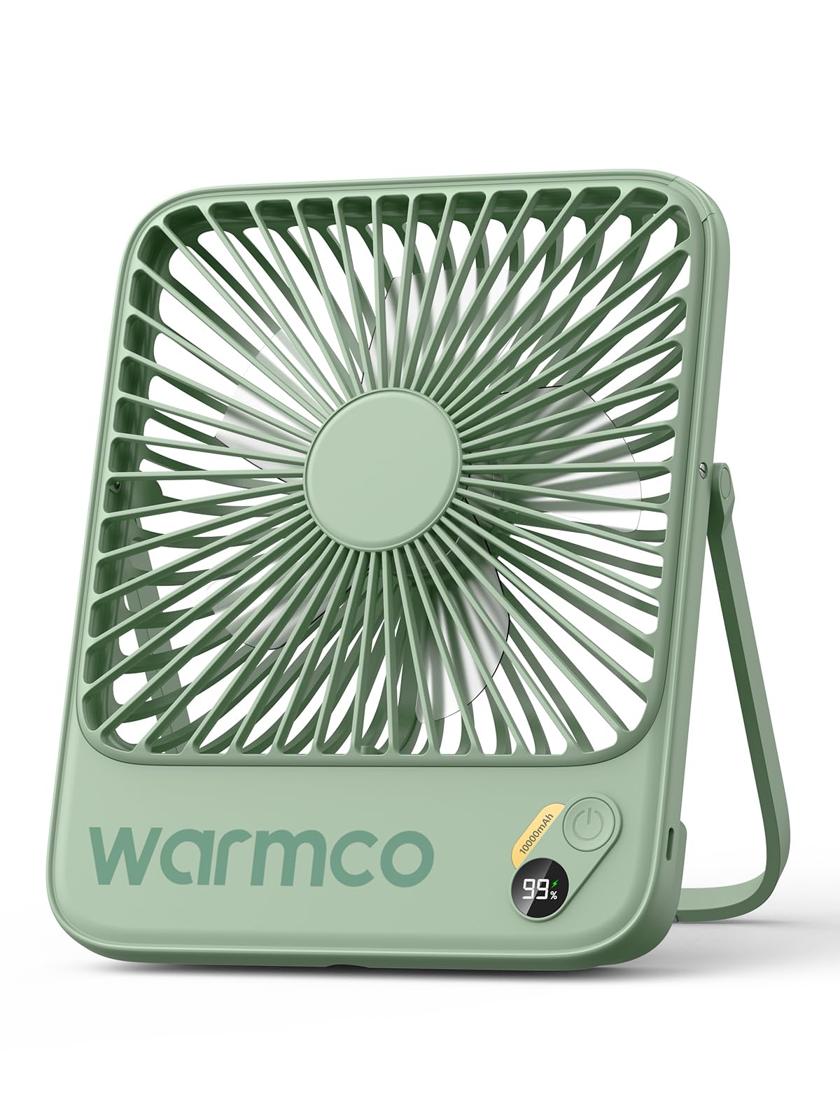 Warmco D3 Portable Travel Fan 10000mAh, Ultra-Slim, 24H Runtime