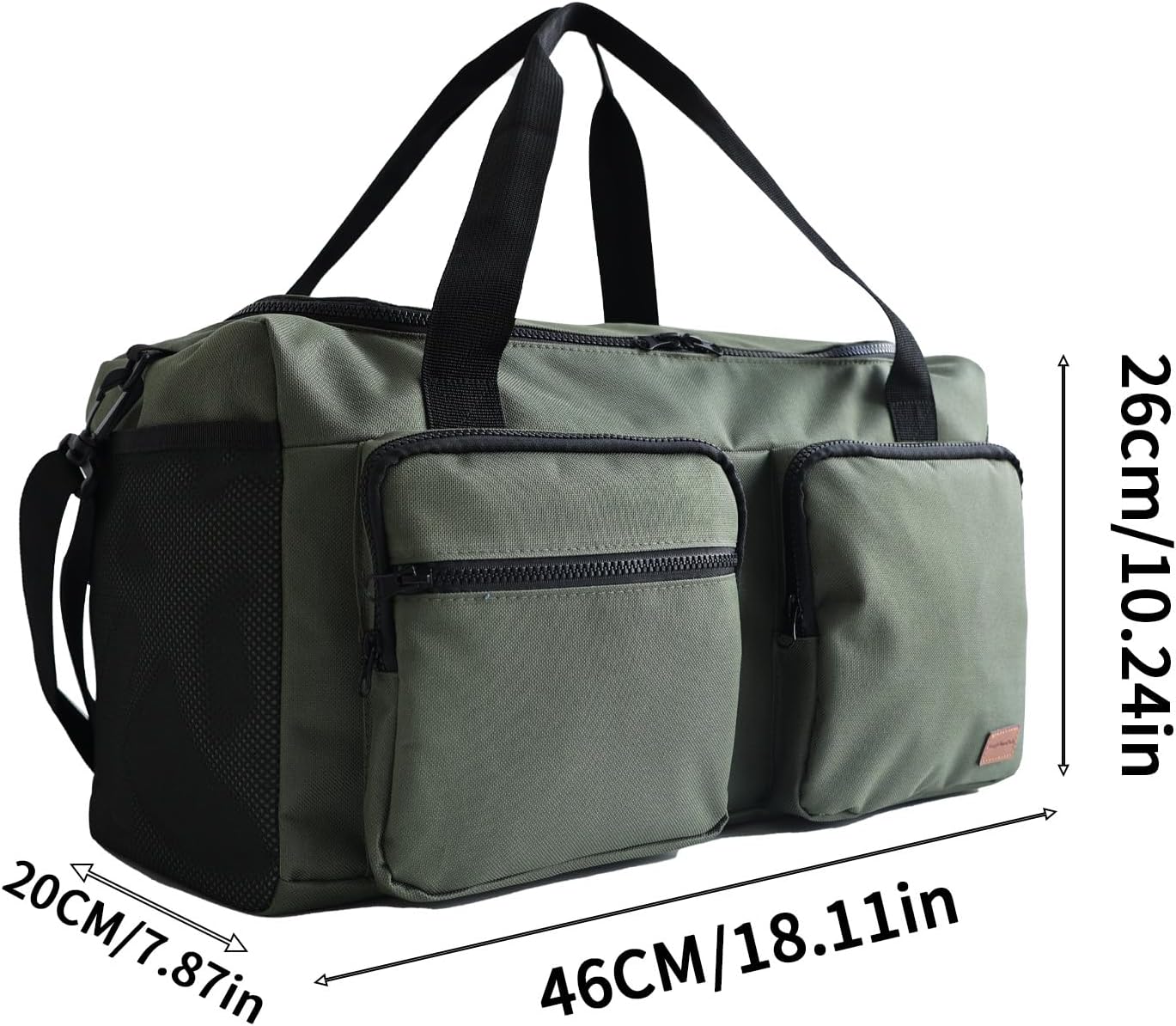 Travel Duffel Bags, Large Capacity Gym Bag for Men Women, Duffel Bag with Adjustable Strip for Travel, Airplanes, Sports(Green)